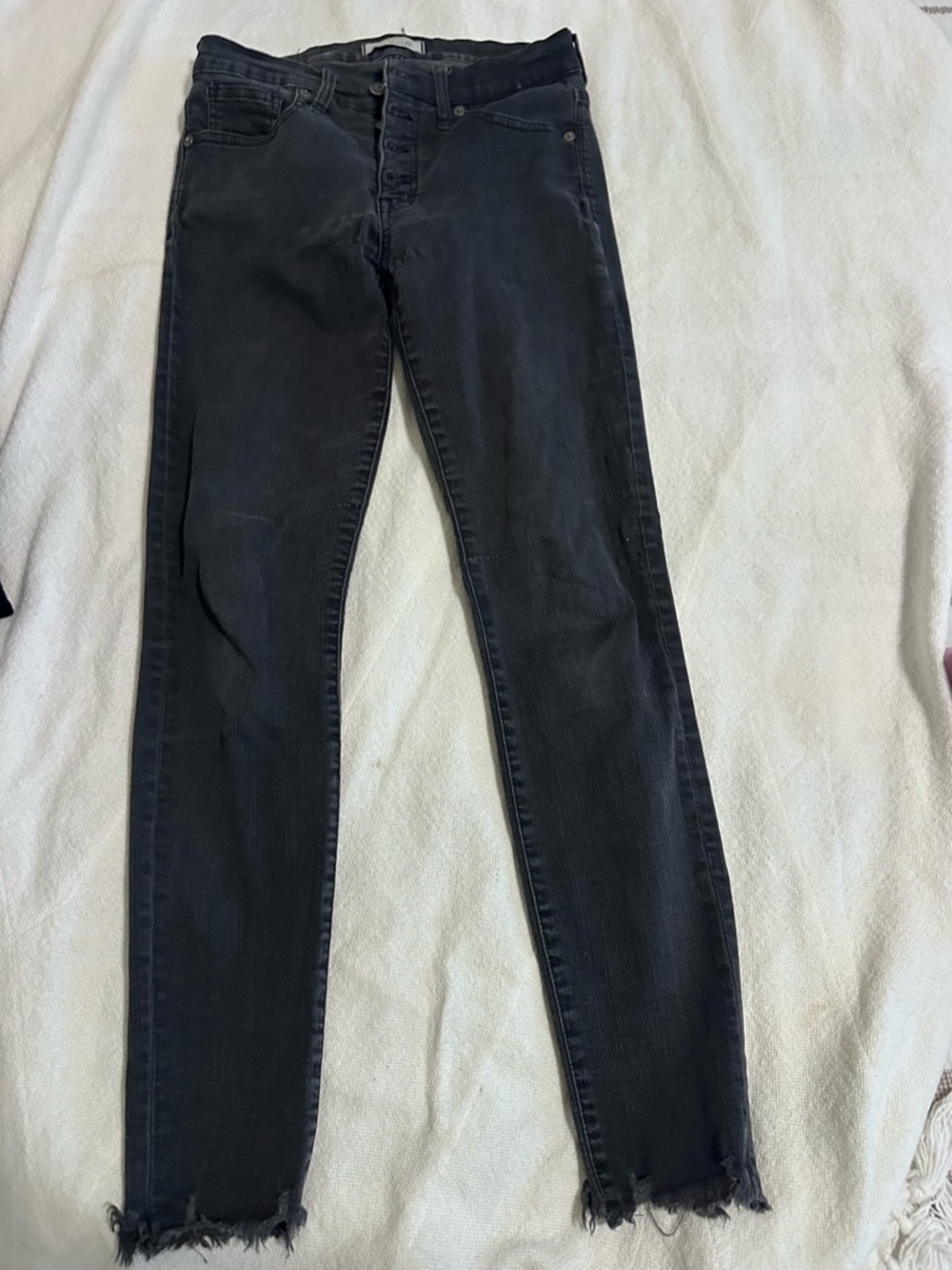 Madewell Black Button-Fly Skinny Jeans